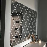 58/116Pcs 3D Mirror Wall Sticker DIY Diamond Triangles Acrylic Wall Stickers Self Adhesive Wall Decal for Living Room Home Decor