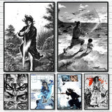 Vagabond Manga Cool Janpan Samurai Poster Sticky Wall Art Printing Waterproof Home Living Bed Room Bar Aesthetic Decor