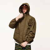 INFLATION Spring Outdoor Waterproof Hiking Jackets Uniesx Multi Pockets Cargo Jacket
