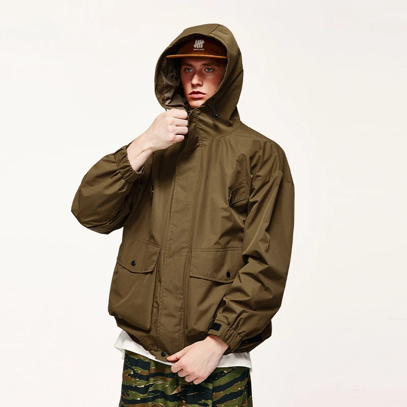 INFLATION Spring Outdoor Waterproof Hiking Jackets Uniesx Multi Pockets Cargo Jacket