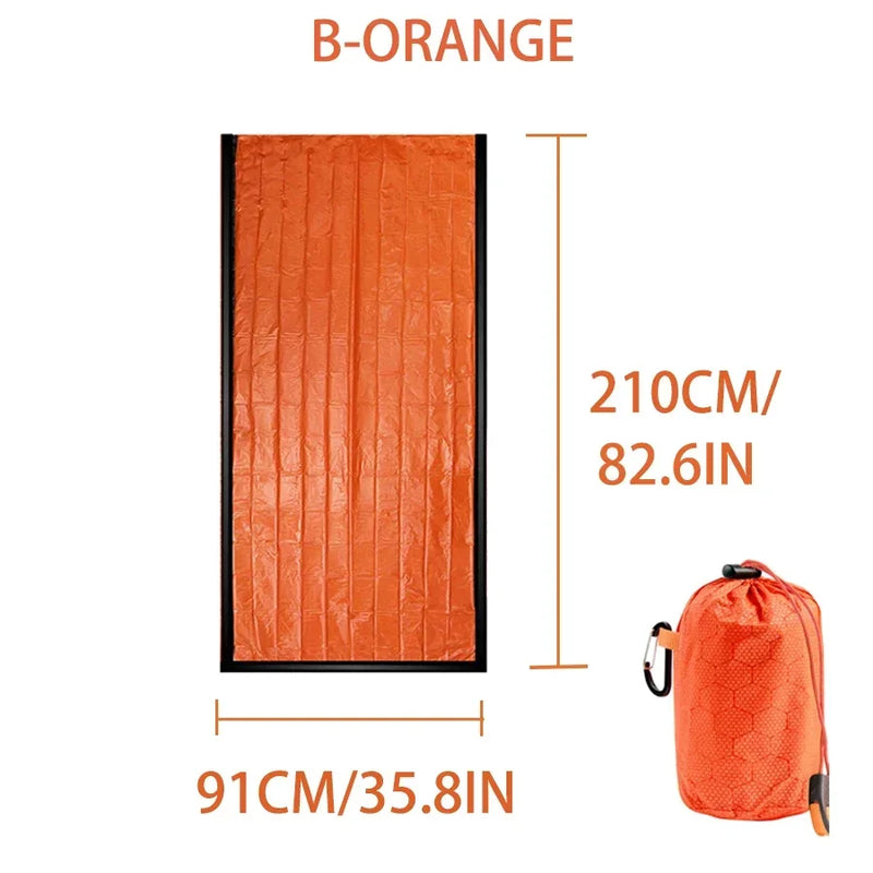 Emergency Sleeping Bag Survival Bag | Portable  Blanket Survival Gear Emergency Bivy Sack Bivvy Thermal Sleeping Bag Camping