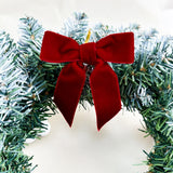 20/40/100Pcs Christmas Bows Decorations Velvet Bows for Xmas Tree Ornaments with Ribbon for Wreath Garland Gift Wrapping Crafts