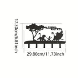 Multifunctional Iron Wall Hanging Cute Cat Key Rack Festive Atmosphere Cat Wall Rack Hook Household Key Coat Hanger Hook