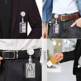 Metal Wire Keychain Pull Recoil Sporty Key Ring Retractable Keyring Anti Lost ID Card Holder Telescopic Burglar Chain Organizer