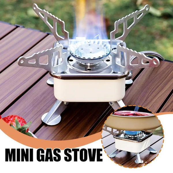 Portable Camping Stove Mini Heater Gas Stove Cookware Foldable Outdoor Gas Burner Barbecue Camping Equipment Camping Furnace