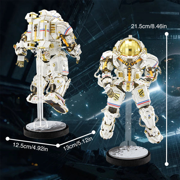 Piececool 3D Metal Puzzles Taikonaut Model Kits Jigsaw Toys for Adult Brain Teaser DIY Set for Home Decoration Birthday Gifts