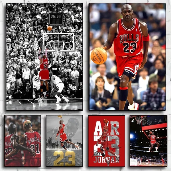M-Michael J-Jordan Poster HD art sticky wall waterproof home living room bedroom bar aesthetic decoration