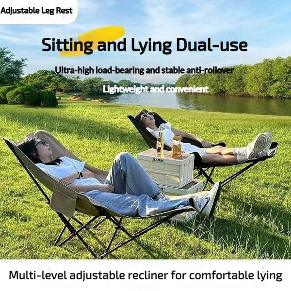 Folding Chaise Lounge Chair Reclining Chair Lightweight Foldable recliner Lounger for Camping Hiking Garden Outdoor Traveling