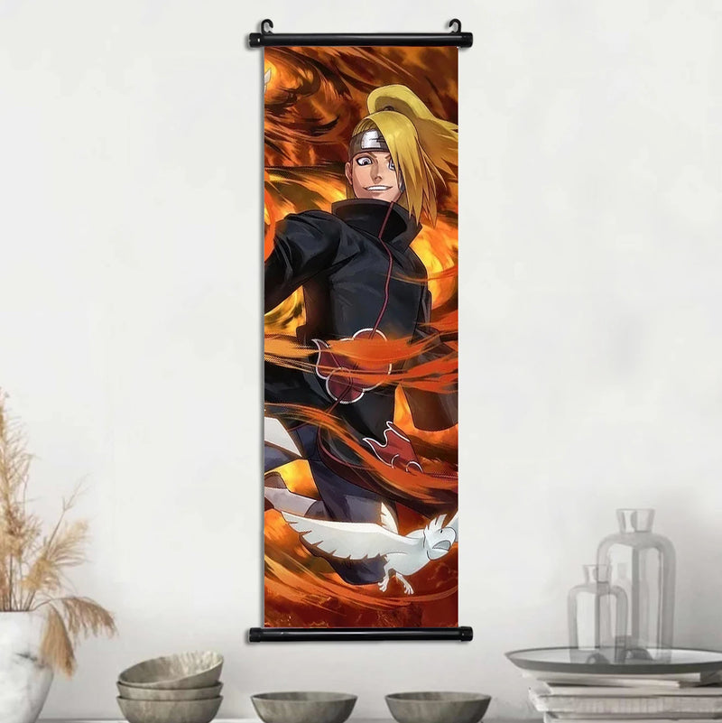 Akatsuki Hot Japanese Anime Poster Scroll Canvas Wall Hanging Painting Home Decor Itachi  Art Room Decoration Kid Gift Didara