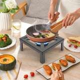 8000W Portable Single Burner Outdoor Gas Stove Propane Cooker with Adjustable 0-20Psi Regulator Hose for Patio Camping BBQ