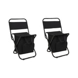 FUNDANGO Small Fishing Chair, Camping RV Trekking Hunting, with Backrest, Lightweight, Foldable, Men's Gift, 265 lbs Capacity