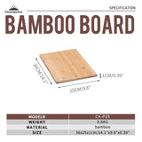 CAMPINGMOON CK-P25 Stainless Steel Folding Table Middle Board Bamboo and Wood Camping Tea Table Unit Board