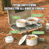 Naturehike Camping Cookware Ceramic Non-Stick Set Lightweight Portable Tableware Kettle Frying Pan Pot Cookset Kitchen Utensils