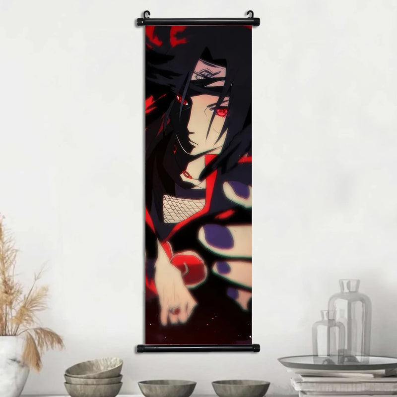 Akatsuki Hot Japanese Anime Poster Scroll Canvas Wall Hanging Painting Home Decor Itachi  Art Room Decoration Kid Gift Didara