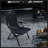 ShineTrip Outdoor Camping Foldable Portable Chair Aluminum Alloy High Back Recliner Fishing Picnic Equipment Chair