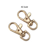 10pcs Split Key Ring Swivel Connector Carabiner for Jewelry Finding Making Gold Silver Plated Lobster Clasp Hooks DIY Keychains