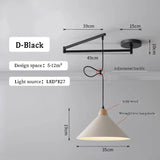Modern Dining Table Rocker Chandeliers LED Can Be Shifted Long Pole Lamps Nordic Simple Telescopic Folding Long Arm Chandelier