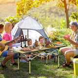 Folding Camping Table, Portable upgraded carbon steel Table with Carry Bag Heavy Duty,Lightweight Foldable Camp Table 4-6 Person