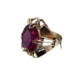 Retro Red Zircon Ring, New Small and Luxury Banquet Ring