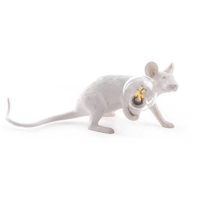 Nordic LED Table Lights Resin Animal Mouse Rat Cat Squirrel LED Night Lights Table Lamps Home Decor Desk Lamp Lighting Fixtures