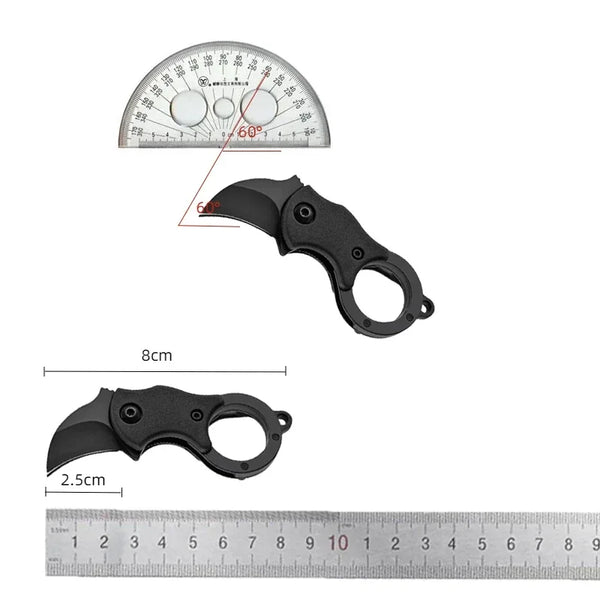NEW Keychain Pocket Stainless Steel Camping Small Mini Portable Knife Peeler Fixed Blade Multi EDC Tool  with Chain