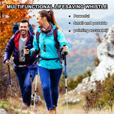 1 Emergency Survival Whistle with Lanyard Multifunctional Tool Multi-Functional LED Outdoor Compass Hiking Electronic Whistle