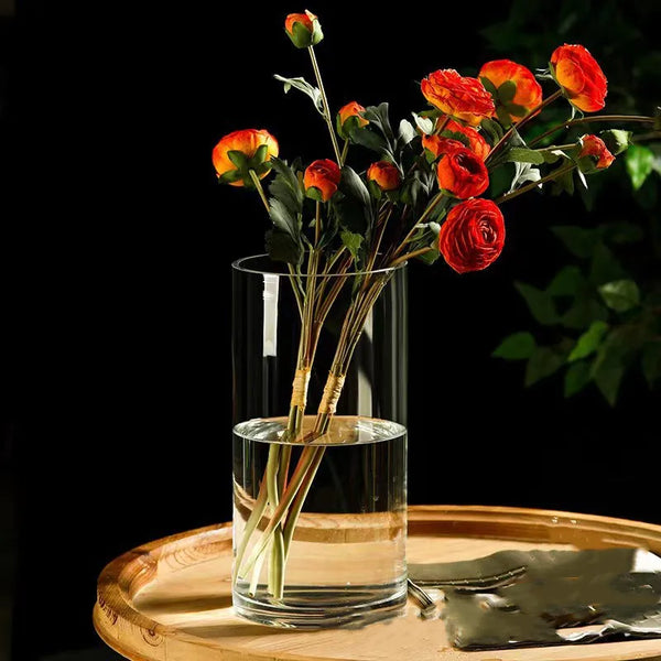 Hydroponics Plants Desktop Glass Planter Vase Glass Vase Transparent Cylinder Flower Vase Bedroom Desktop Home Decoration