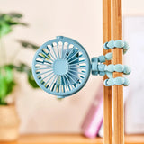 Fan Portable Desktop Folding Fan,Outdoor Baby Stroller Handheld Fan, Summer Mute Small Multifunctional Octopus Mini Fan