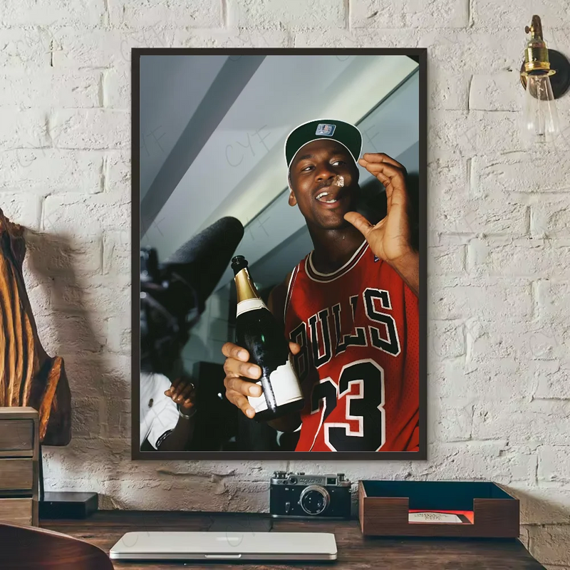 M-Michael J-Jordan Poster HD art sticky wall waterproof home living room bedroom bar aesthetic decoration