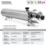 SEPYUE Whole House High Flow Water Filter System 1000L-8000L Stainless Steel Mineral Water Filter Reusable PVDF Lasts 5 Years