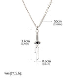Anime Jujutsu Kaisen Fushiguro Toji Sword Necklace Spear of Tianri Knife Pendant Cosplay Necklaces For Unisex Choker Jewelry