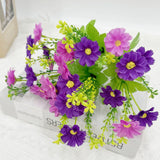 1 Bundle Artificial Flowers Outdoor UV Resistant Shrubs Plants Fake Flower Greenery for Office Kitchen Wedding Garden Decor