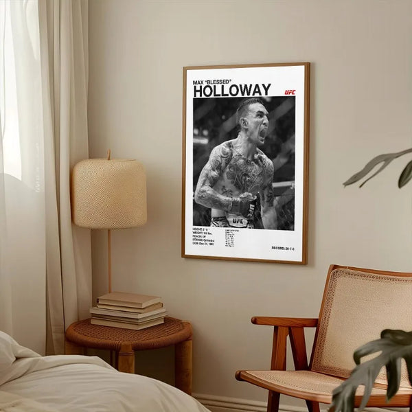 Black and white U-Ultimate Fighting Championship UFC Poster Canvas Print Painting Wall Decor Gym Room Decoration