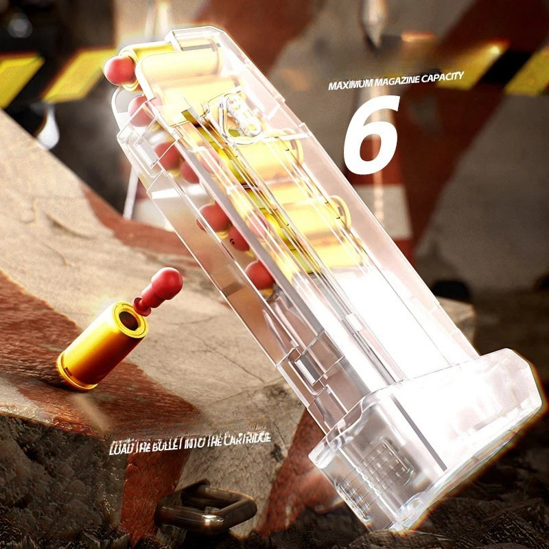 TTI Manual Mini G26 Pocket Toy Gun Continuous Shell Throwing Model Soft Bullet Launcher BlowBack Airsoft Small Pistol