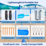Beach Sun shade UV Resistant Camp bed Tent Outdoor Sun Shelter Canopy garden house Windproof Rope Stable with storage bag
