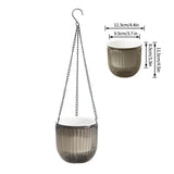 Self Watering Hanging Planters Indoor Flower Pot Outdoor Hanging Basket Plant Hanger with 3Hooks Drainage Hole Home Garden Decor
