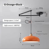 Modern Dining Table Rocker Chandeliers LED Can Be Shifted Long Pole Lamps Nordic Simple Telescopic Folding Long Arm Chandelier
