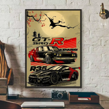 Japanese Cars Samurai Poster Poster HD art sticky wall waterproof home living room bedroom bar aesthetic decoration