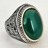 2022 New Inlaid Yellow Amber Crystal Men's Luxury Ring Personality Retro Personality Ring To Attend The Banquet Party Jewelry