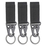 3Pcs Tactical Nylon Webbing Buckle Carabiner Hook EDC Molle Backpack Belt Clip Keychain Hanger For Outdoor Climbing Camping
