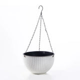 European Style Honeycomb Pattern Imitation Rattan Hanging Hanging Plastic Flower Pot Hanging Pot Indoor Hanging Basket