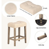 59'' Industrial 4 Piece Bar Table Set with Power Outlet, 3 Padded Stools for Kitchen, Living Room, Dining Room, Brown