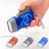 Outdoor Hand Pressing Dynamo Crank Power Flashlight Camping Supplies Hand Crank Charger Camping Light  Portable LED Flashlight