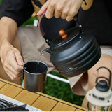 MOUNTAINHIKER 1.4L Camping Water Kettle Aluminum Alloy Teapot Coffee Pot Ultralight Outdoor Boiling Stovetop Pot Tableware