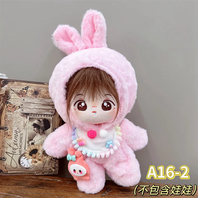 Doll Clothes For 20cm Idol Cotton Doll Outfit Accessories Bunny Onesie Jk Uniform Skirt Clothes DIY Collection Gift Without Doll