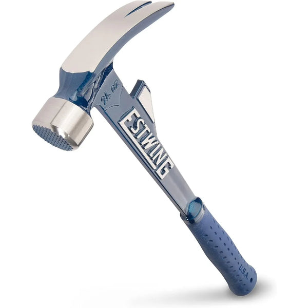 Hammertooth Hammer - 24 oz Long Handle Straight Rip Claw with Milled Face & Shock Reduction Grip