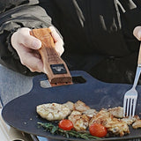Outdoor Grill Pan Handle Anti-scalding Solid Wood Handle Bayonet Adjustable Heat Resistant Insulated Grip Outdoor Camping Tool