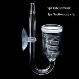 CO2 Diffuser Aquarium Glass Spiral Carbon Dioxide Atomizer Diffuser With Suction Cup Aquarium Planted Fish Tank Accessories