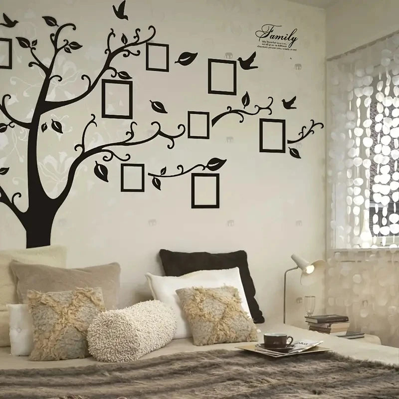 Big Size Wall Sticker,Family Tree Wall Decal With Photo Frames,Room Decor,Home Decor,Scene Decor