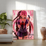 Cute M-Mirai N-Nikki Poster Sticky Wall Art Printing Waterproof Home Living Bed Room Bar Aesthetic Decor